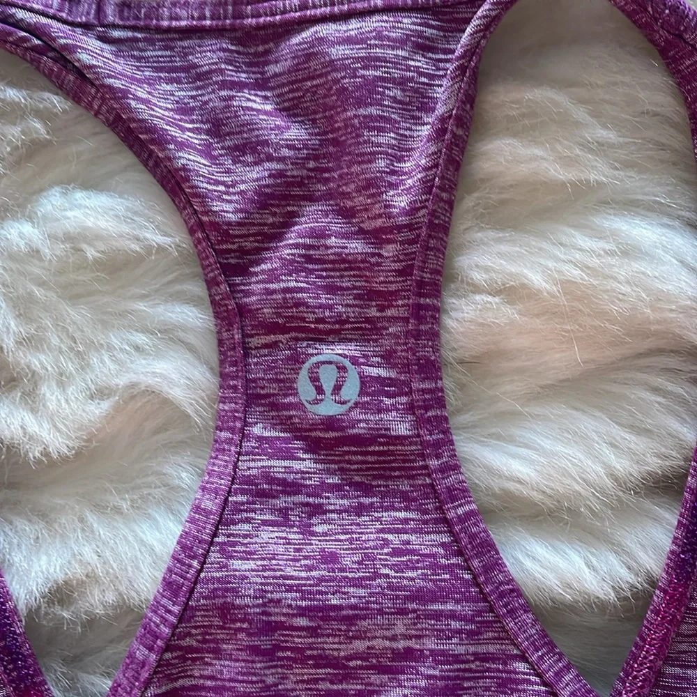 Lululemon purple tank top racerback small s heather heathered